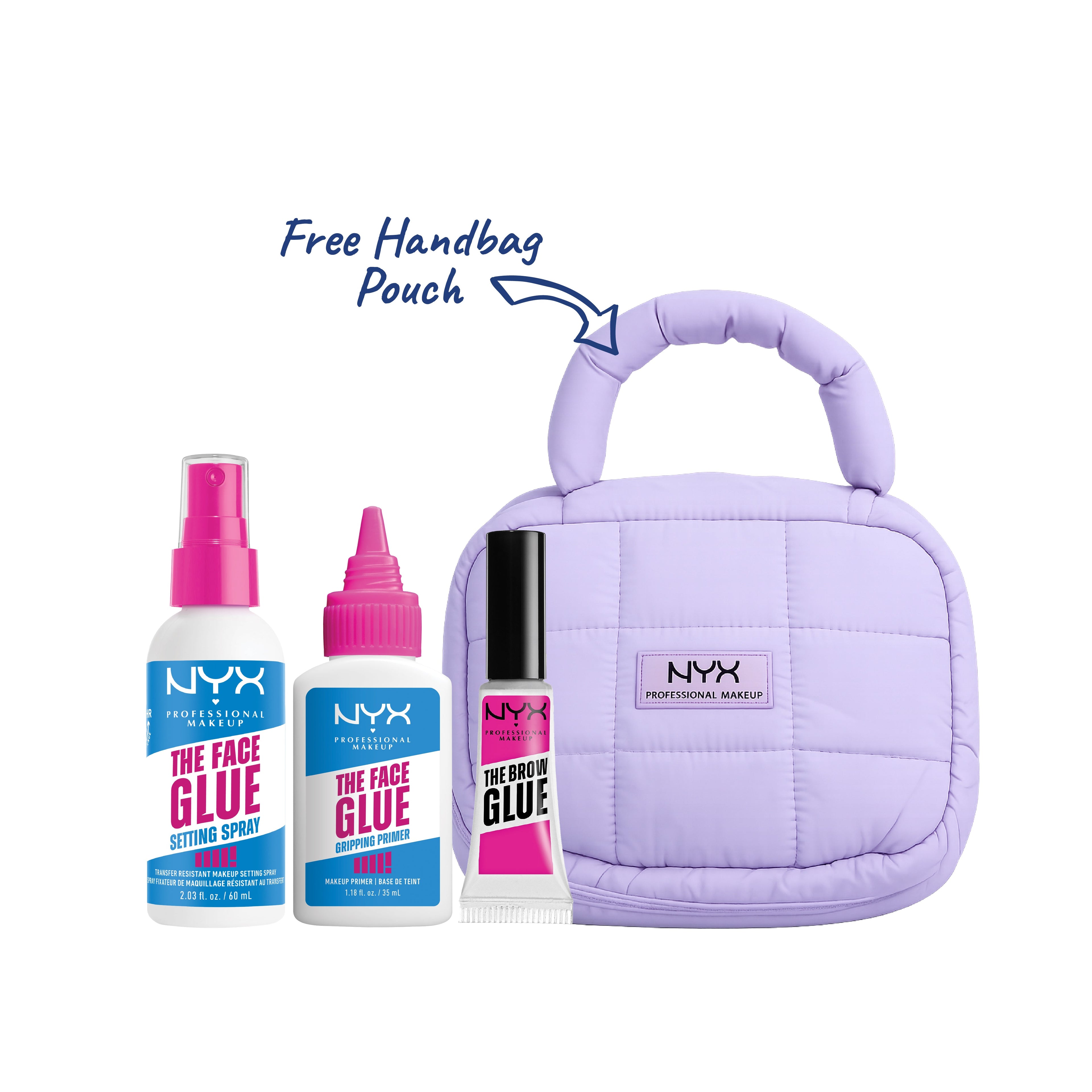 The Face Glue Primer + Setting Spray + The Brow Glue Instant Brow Styler + Gift